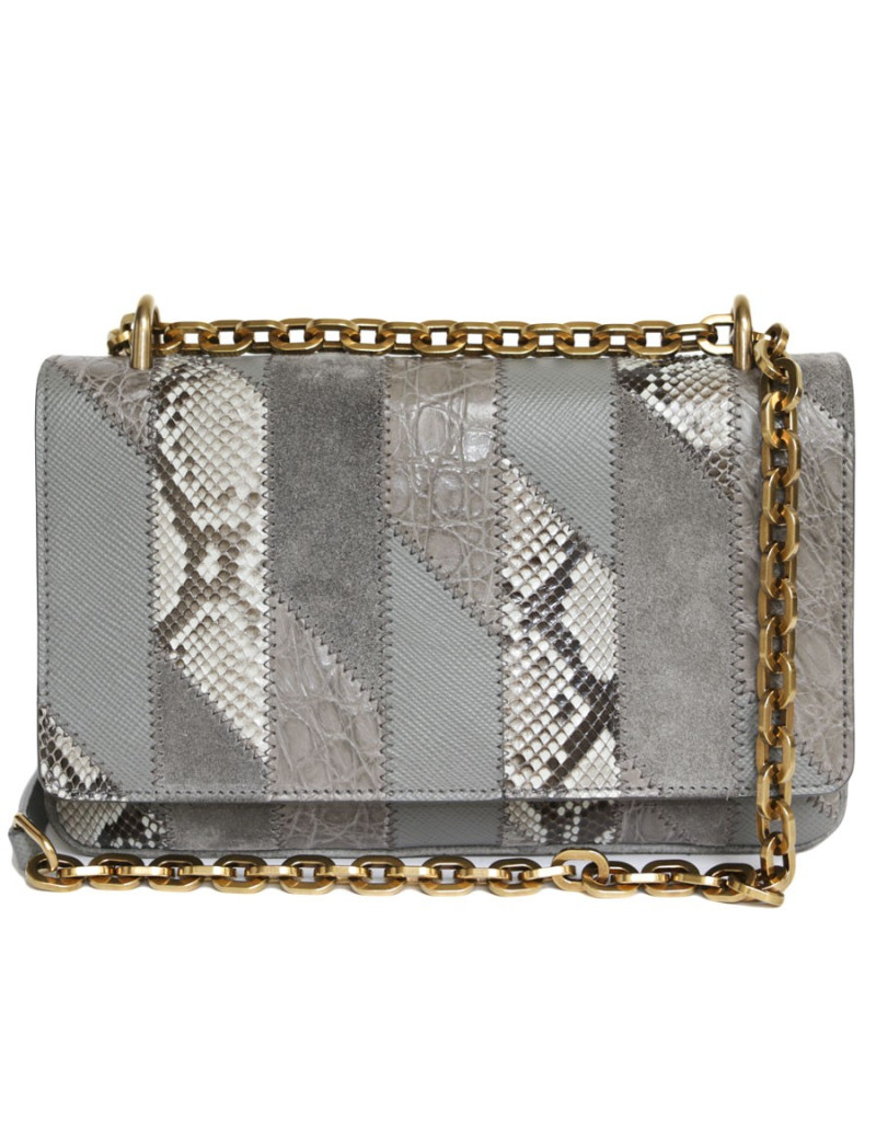 Sac PRADA cuir, crocodile et python