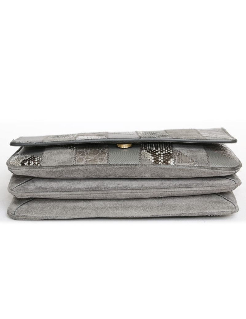 Sac PRADA cuir, crocodile et python