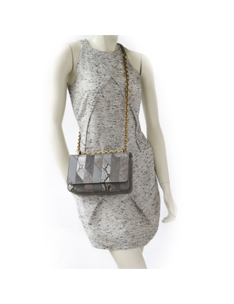 Sac PRADA cuir, crocodile et python