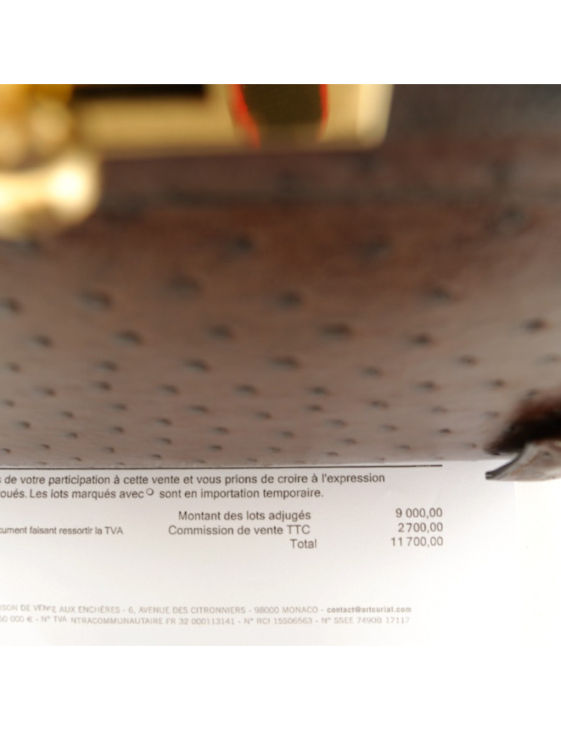 Kelly 28 HERMES sellier ostrich chocolate