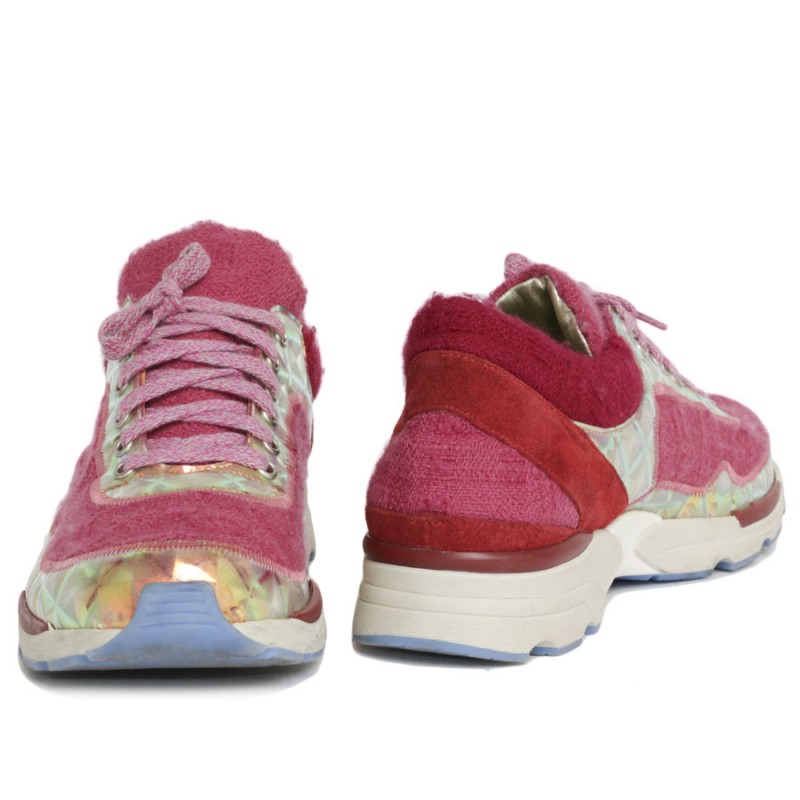 Chanel Wmns Suede Calfskin Sneaker Pale Pink 75 US  myGemma  Item  119289