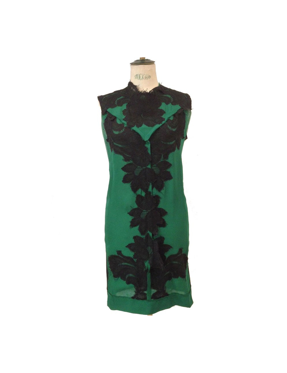 Robe fourreau LANVIN soie avec dentelles T36