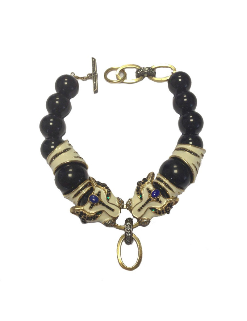 Collier LANVIN tête de tigre