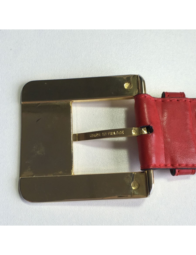 Ceinture YVES SAINT LAURENT cuir rouge