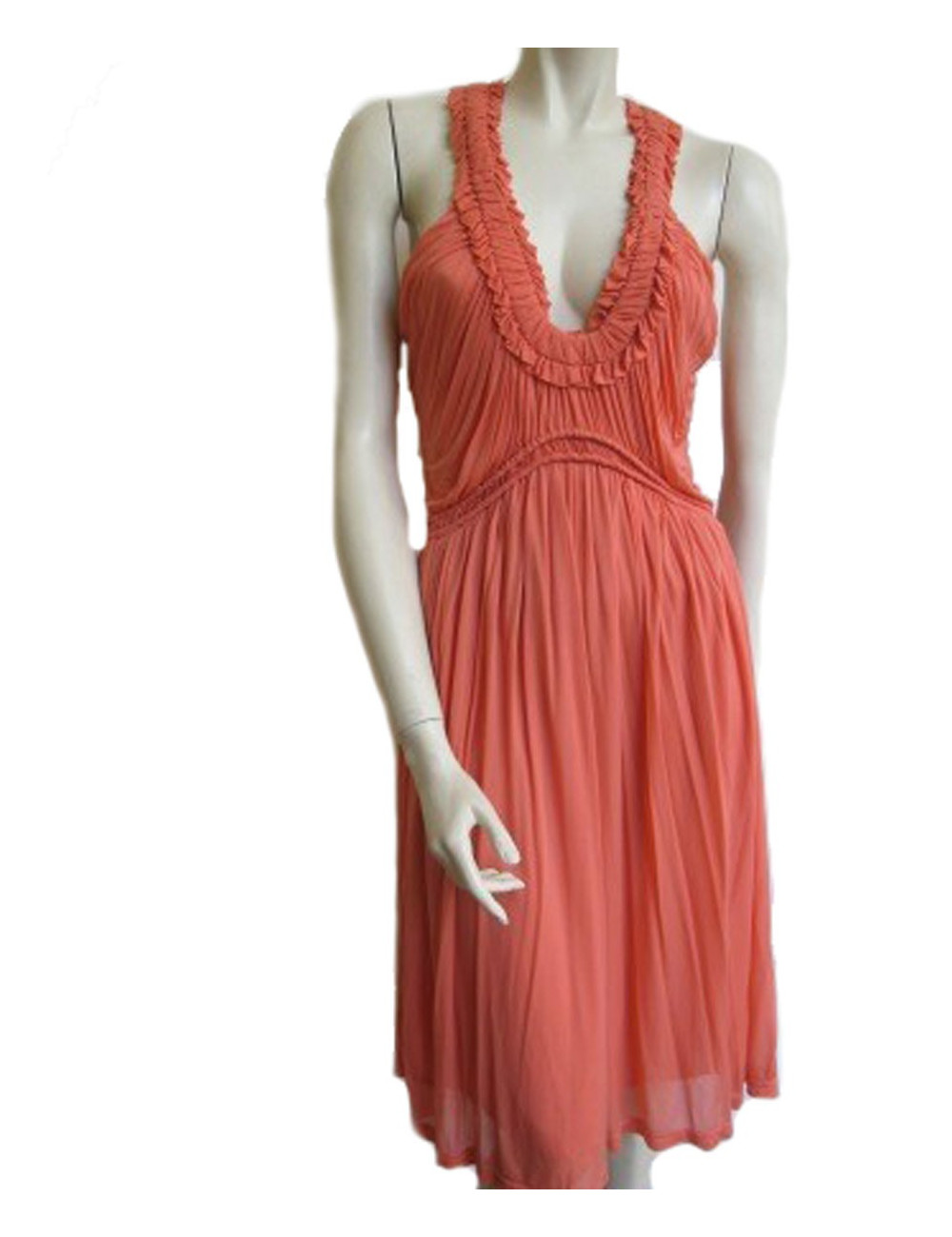 robe ALEXANDER MC QUEEN ROSE corail