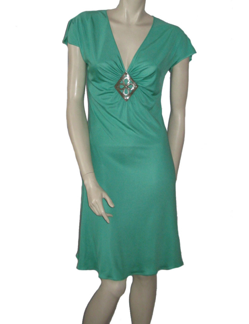 ribe EMILIO PUCCI soie turquoise t38 fr