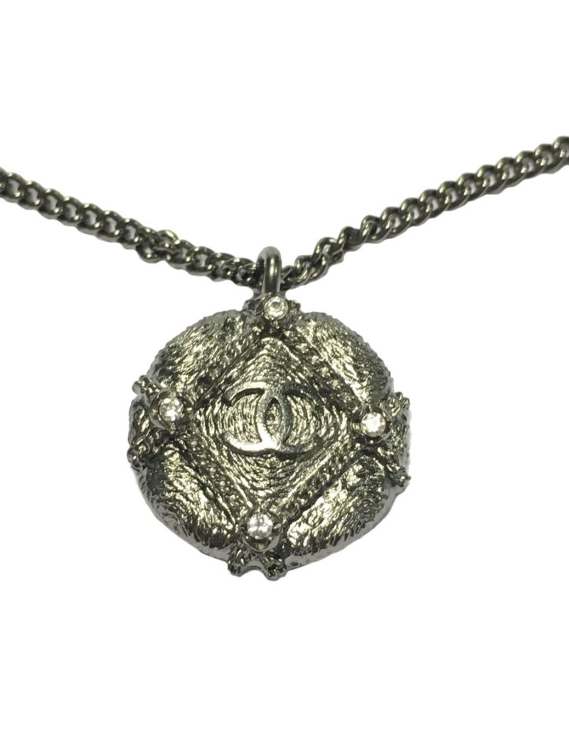 Collier CHANEL en ruthénium