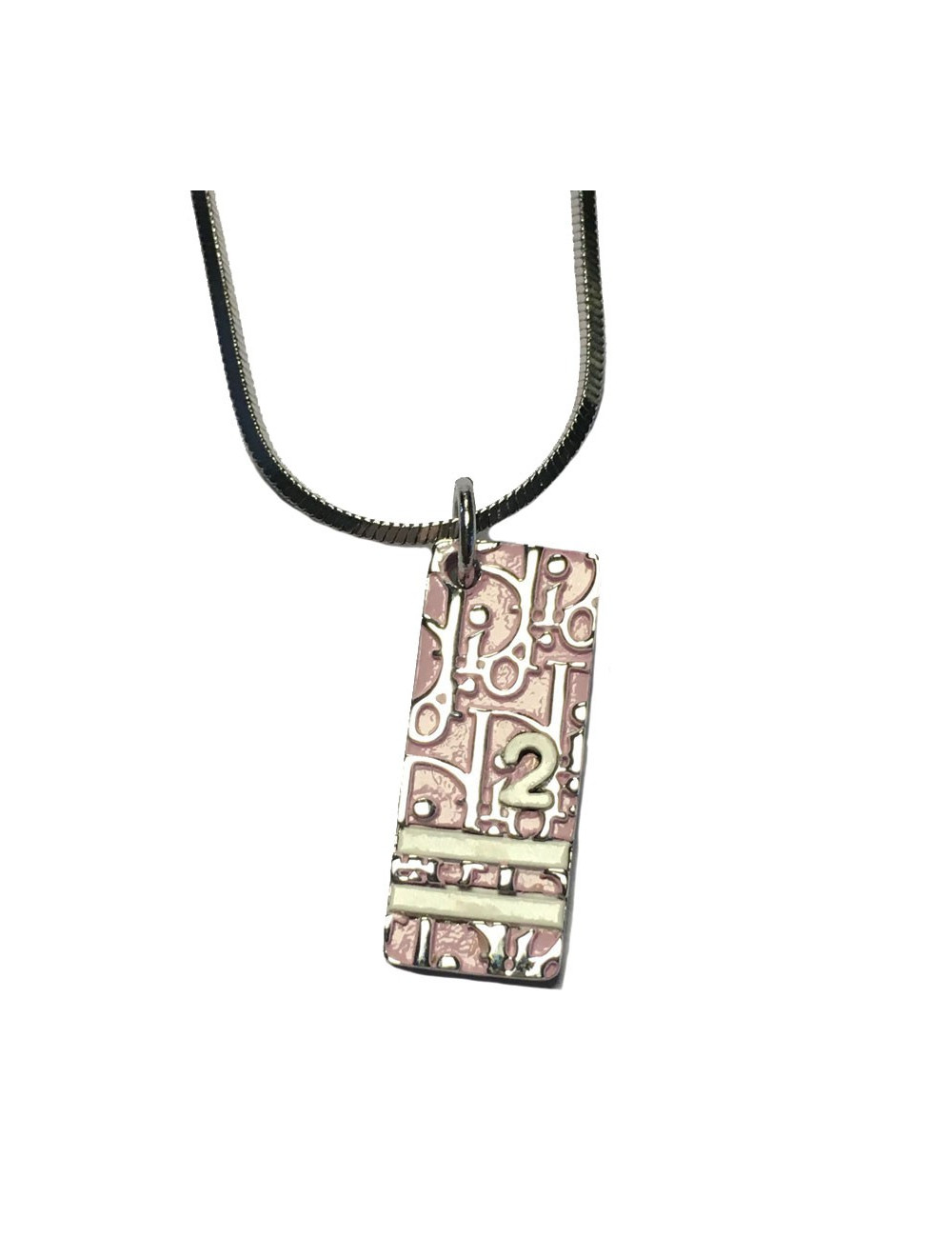 Collier CHRISTIAN DIOR en métal argenté