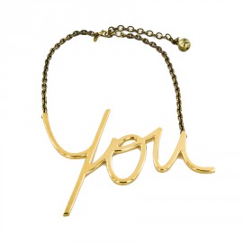 LANVIN Collector 'YOU' necklace in gilded metal with 18 carat gold