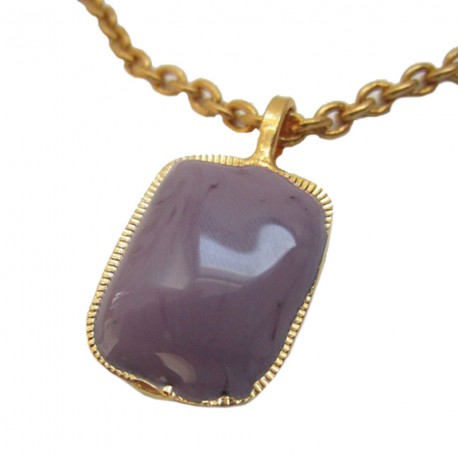 Mixed MARGUERITE of VALOIS purple glass pendant necklace