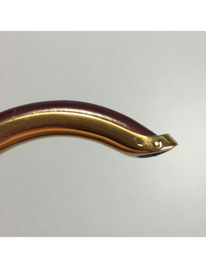 xxx Bracelet  jonc HERMES cuir et.....