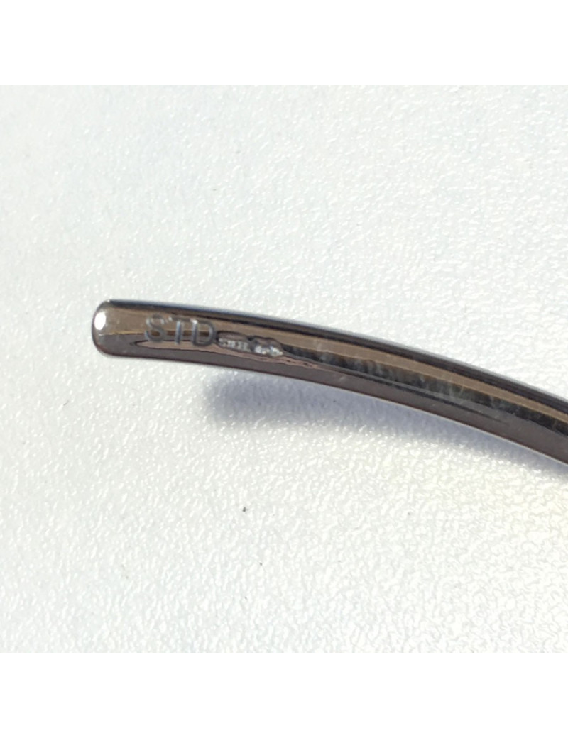 Collier HERMES modèle jojoba en acier et cuir bleu