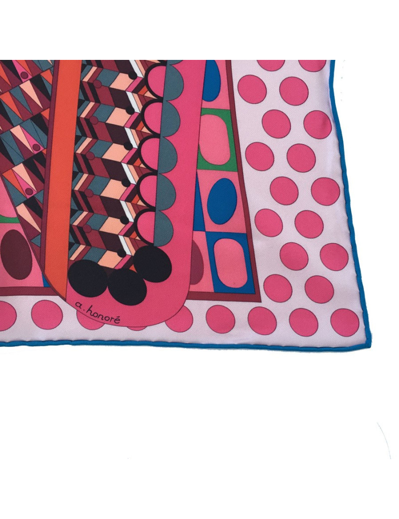 Square "Wings of silk" HERMES silk pink