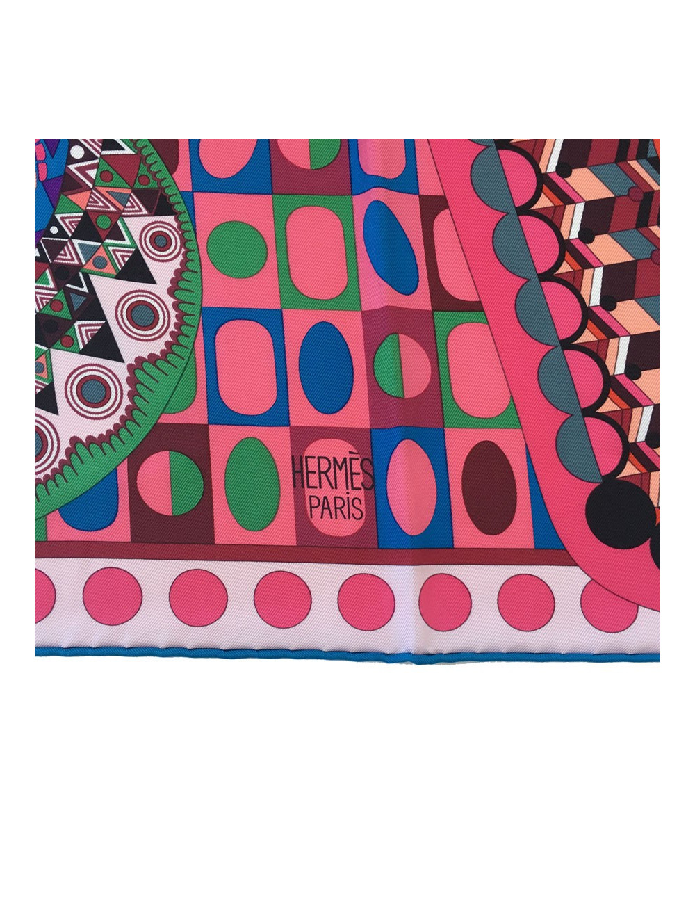 Square "Wings of silk" HERMES silk pink