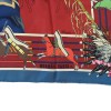 Carré HERMES "Pani Lashar Pawnee en soie rouge et fond multicolore