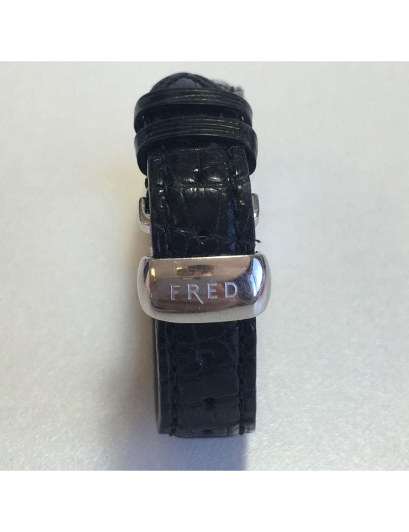 Watch FRED model 36 in steel and alligator