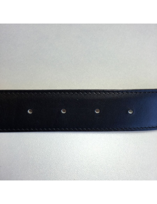 xxx Ceinture HERMES T 85 réversible en cuir box noir et cuir togo gold