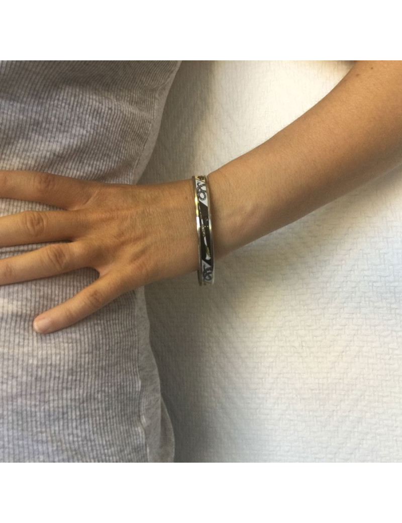xxx Bracelet HERMES en émail  PM