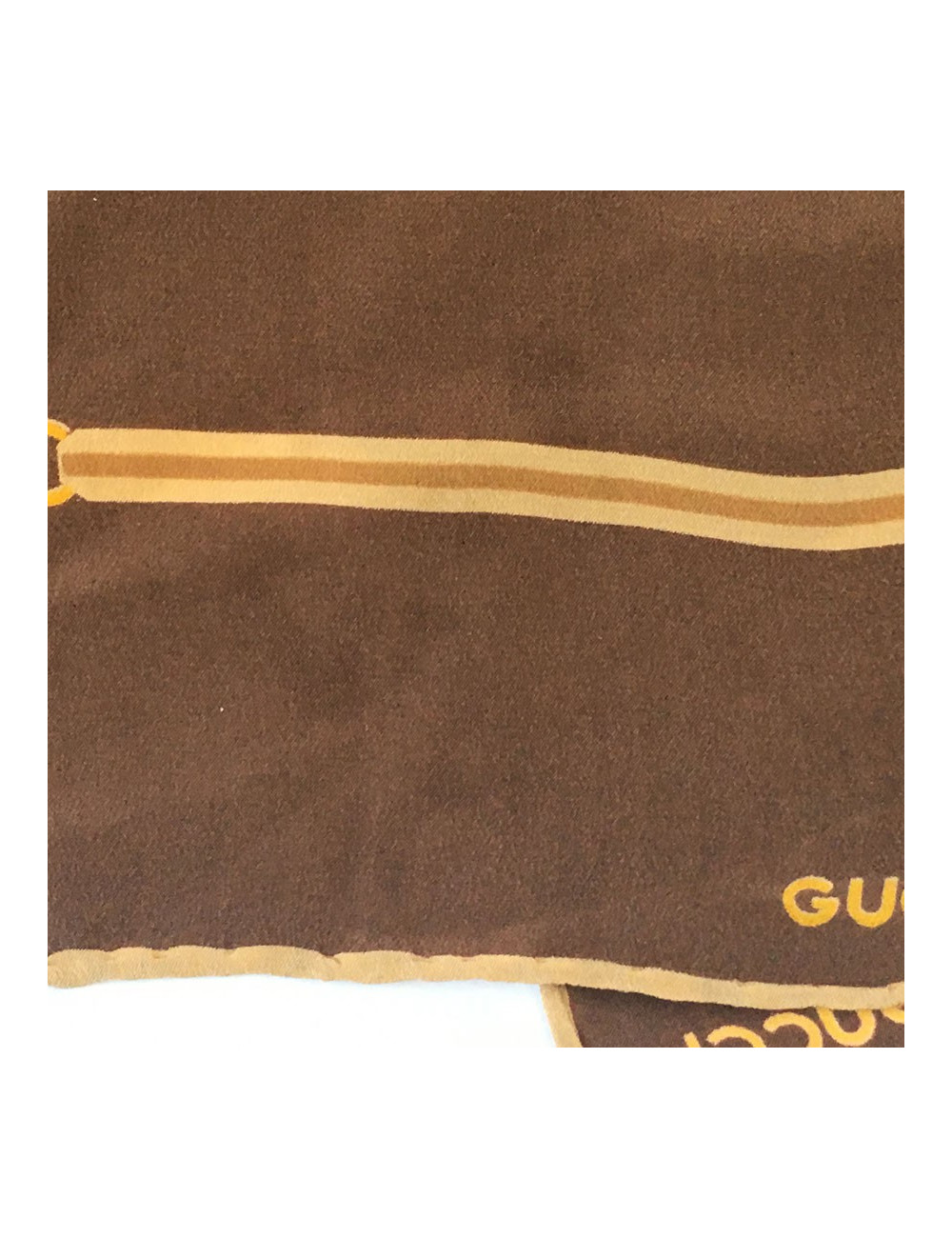 GUCCI Brown silk scarf