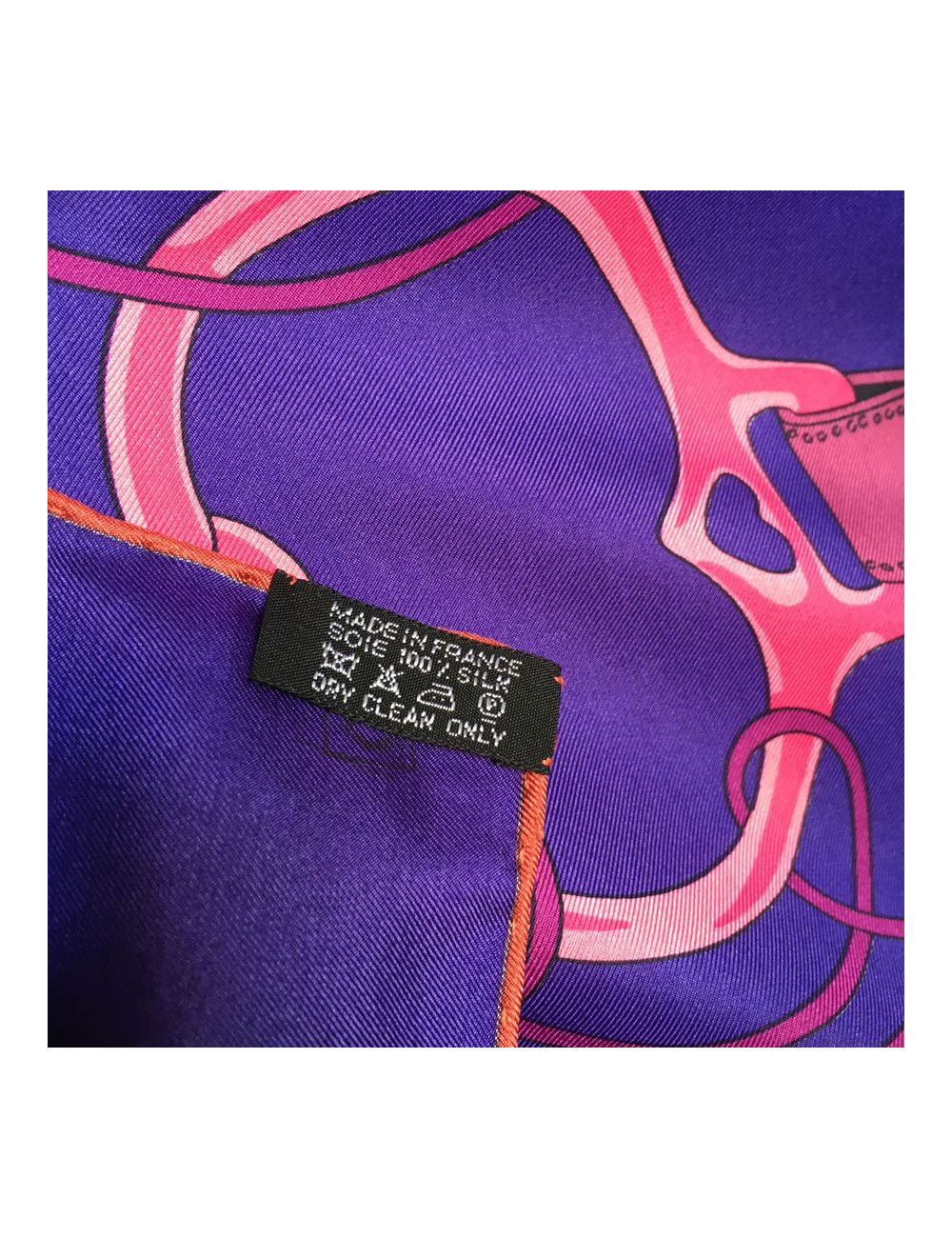 HERMES "Folklore" shawl in mulitcolored silk twill