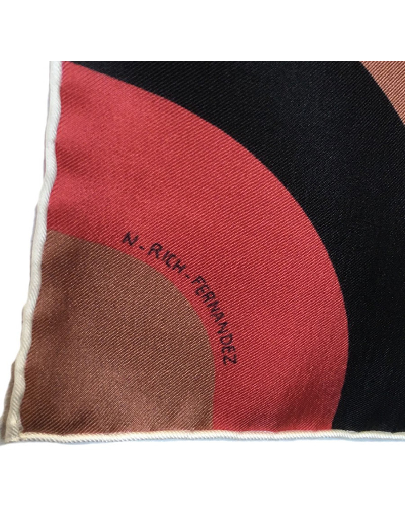 xxx Châle HERMES "Marcelina" en soie polychrome