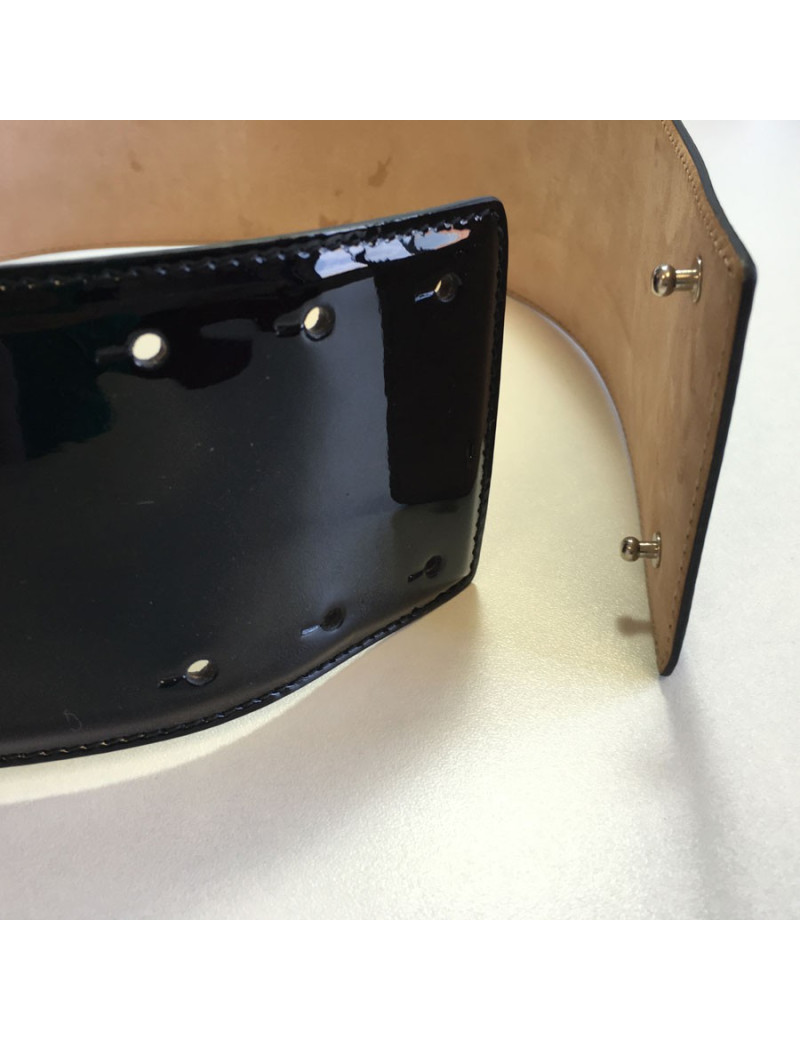 Ceinture Alexander McQUEEN en cuir verni noir T75