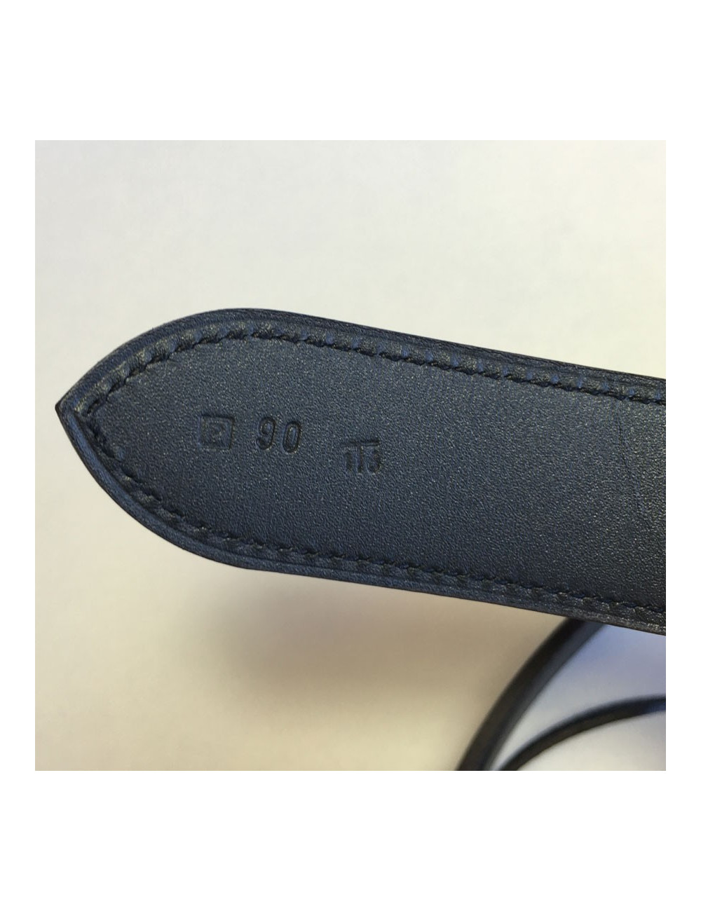 Ceinture HERMES Diane en cuir swift noir T 90 