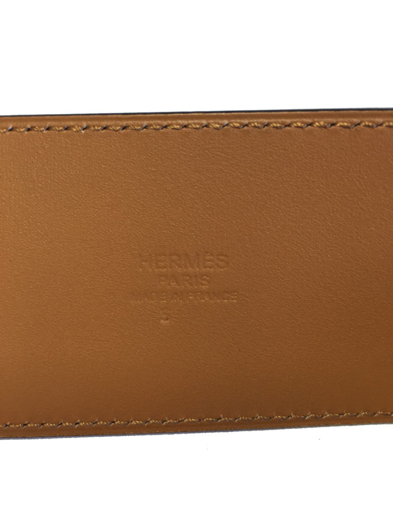 Ceinture HERMES CDC en cuir taurillon cacao t90