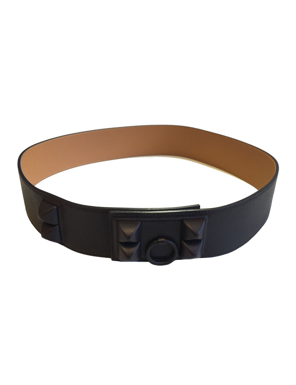 Ceinture HERMES CDC en cuir taurillon cacao t90