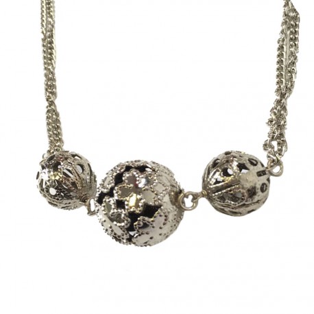 MARGUERITE of VALOIS 'Sphère' necklace in silver