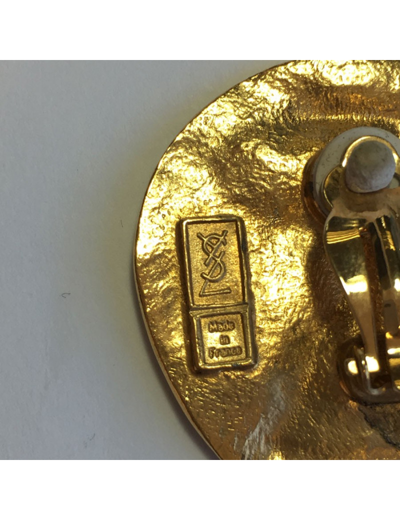 Clips YSL SAINT LAURENT Golden vintage earrings