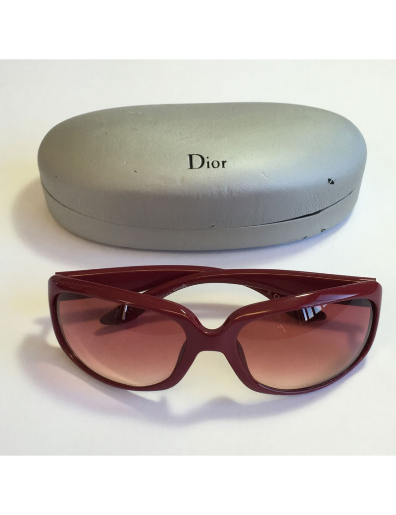 Lunettes de soleil DIOR en plexi bordeaux