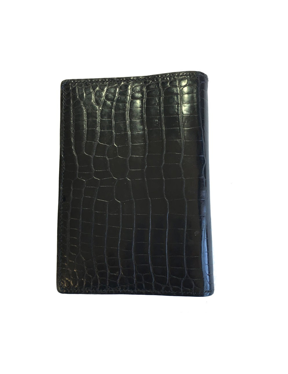 HERMES Agenda cover in black porosus crocodile leather