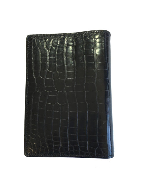 HERMES Agenda cover in black porosus crocodile leather