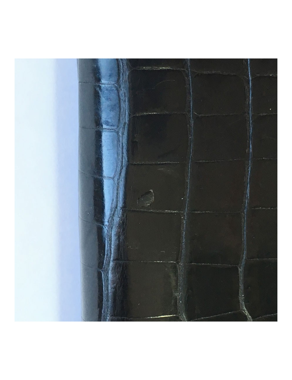 HERMES Agenda cover in black porosus crocodile leather