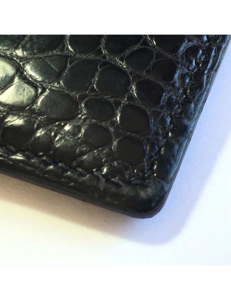Couverture d'agenda HERMES en crocodile porosus noir