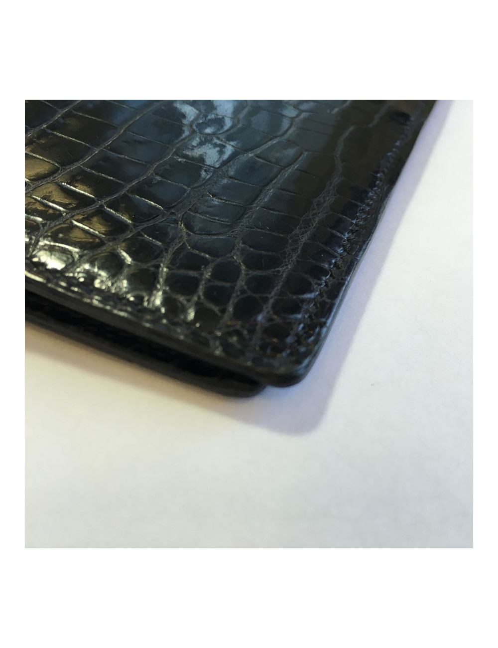 Couverture d'agenda HERMES en crocodile porosus noir