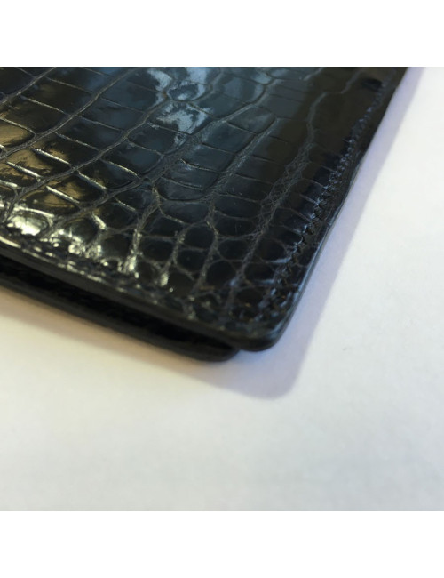HERMES Agenda cover in black porosus crocodile leather