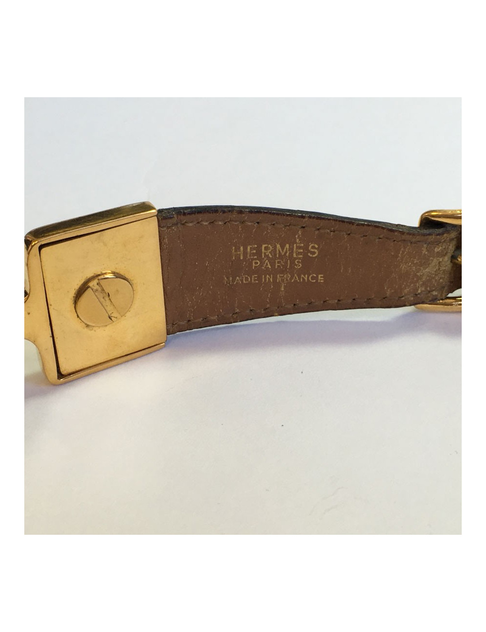 Belt HERMES Vintage crocodile black T75