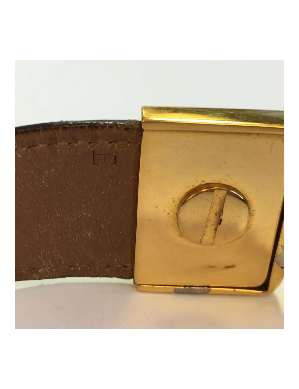 Belt HERMES Vintage crocodile black T75