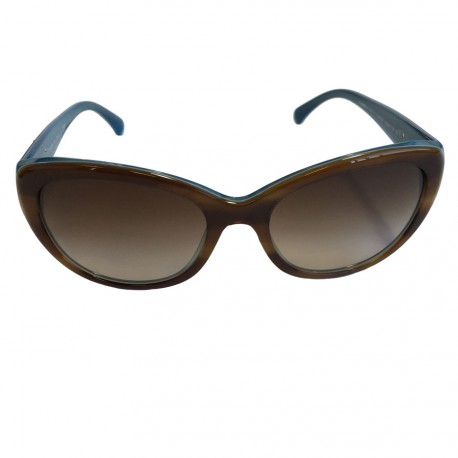 CHANEL sunglasses in Brown and blue two-tone plexi