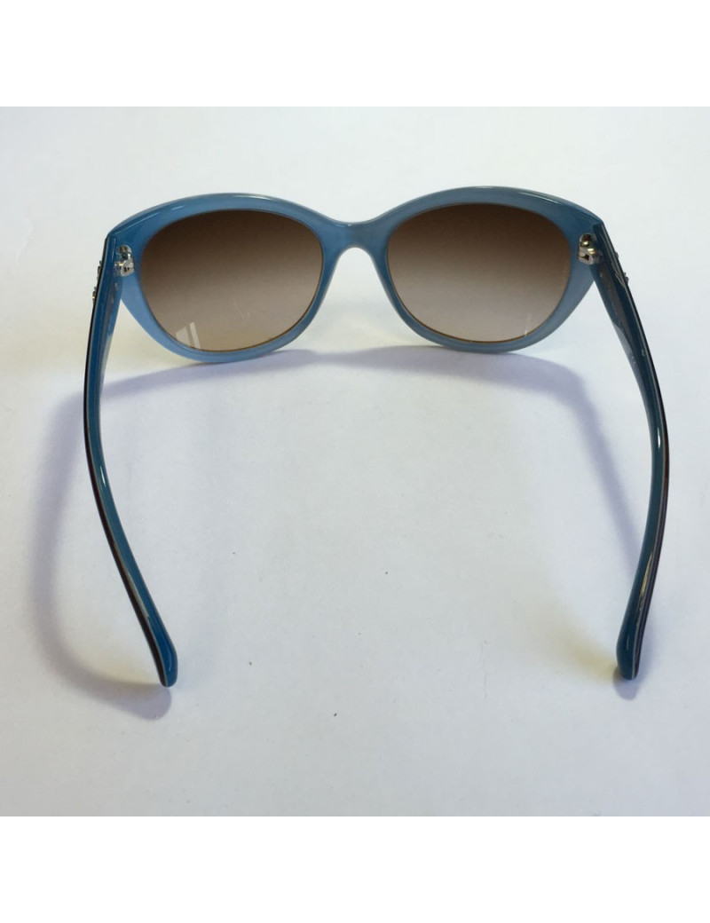 Lunettes de soleil CHANEL en plexi bicolore marron et bleu