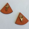 Clips HERMES orange leather earrings
