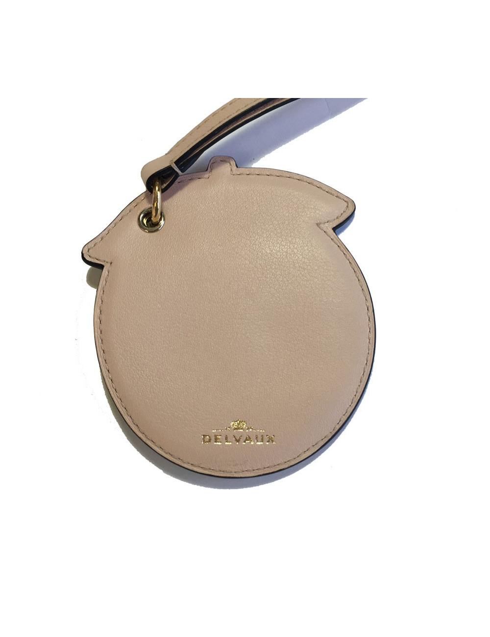 xxx Porte-clefs DELVAUX masqué en veau vert et rose