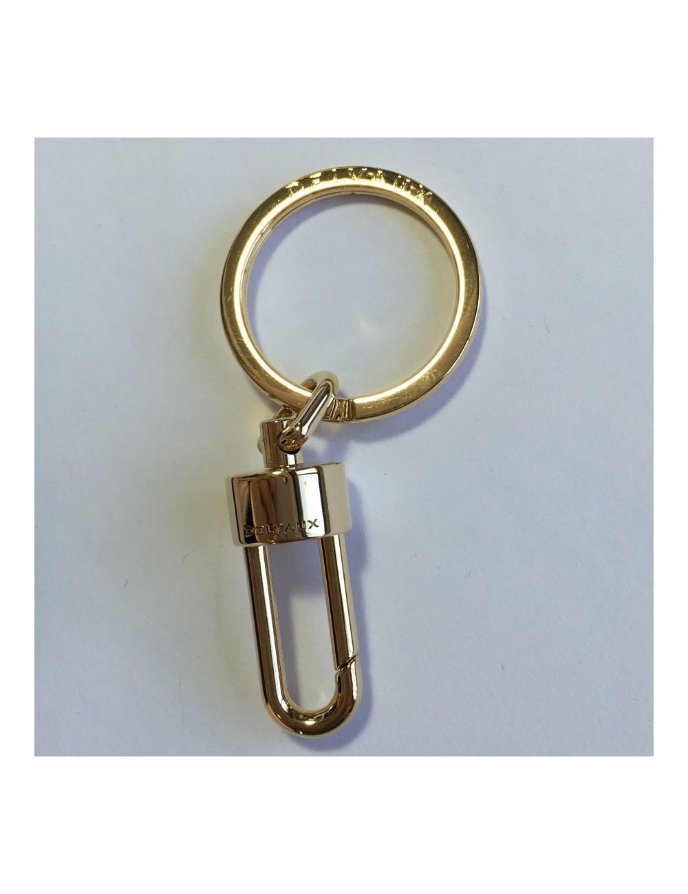 xxx Porte-clefs DELVAUX masqué en veau vert et rose