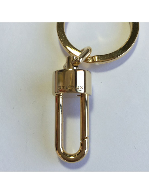 DELVAUX masked keyholder in green and pink leather