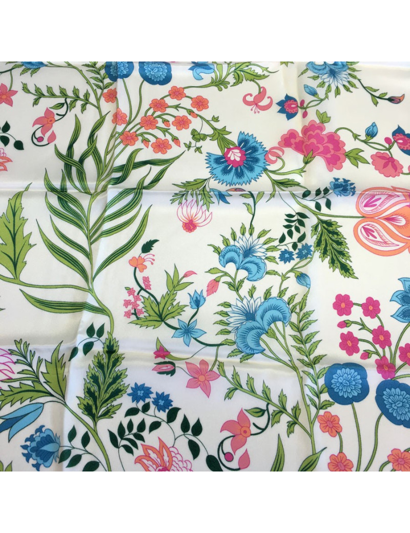 DIOR silk scarf blue and ivory