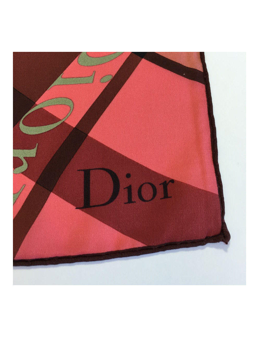 CHRISTIAN DIOR silk scarf pink