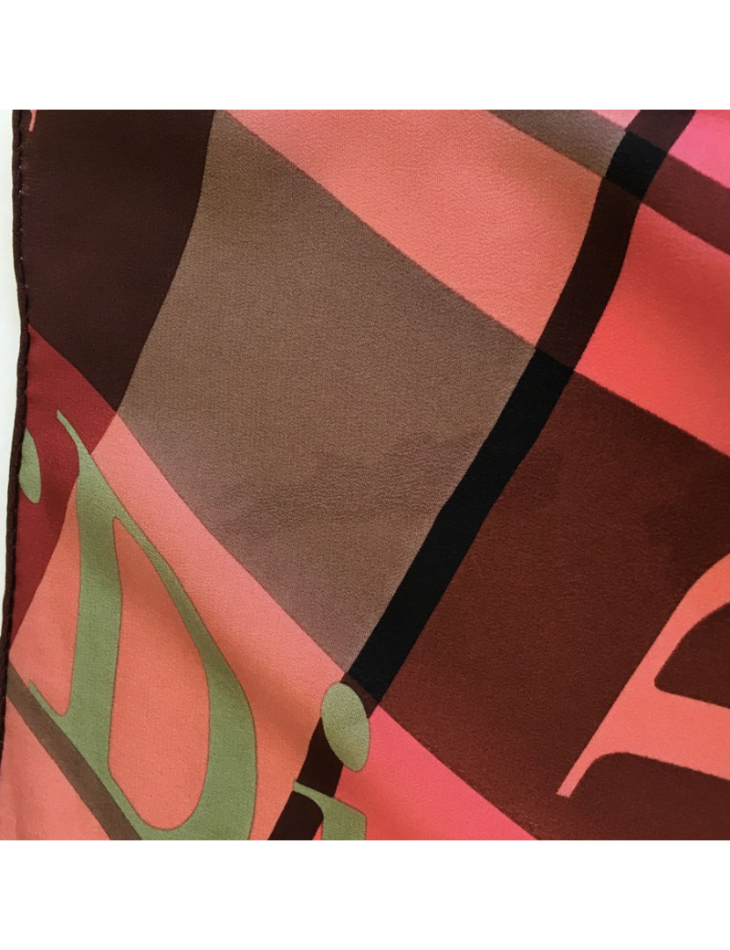 CHRISTIAN DIOR silk scarf pink