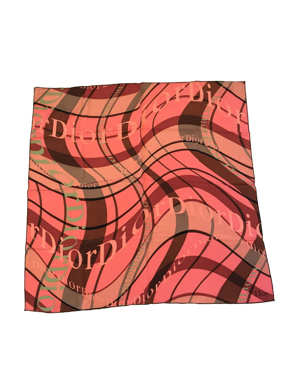 CHRISTIAN DIOR silk scarf pink